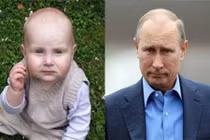 Những em bé giống người nổi tiếng như đúc