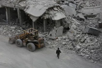 Cảnh đổ nát ở thành phố al-Bab sạch bóng phiến quân IS