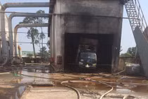 Bình Dương: Cháy xưởng chứa dăm bào Công ty MOASH ENTERPRISE Việt Nam