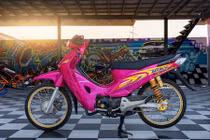 Honda Wave 125 độ kiểng màu "hường" đậm chất chơi