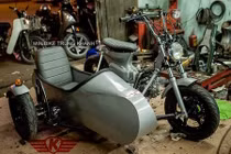 Chi tiết Honda Cub độ thuyền 3 bánh độc nhất tại VN