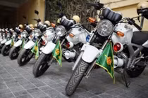 Dàn môtô Honda đặc chủng của CSGT phục vụ Đại hội Đảng