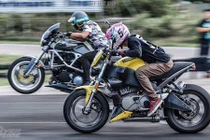 Hàng trăm “môtô khủng” tham dự giải đua drag freestyle