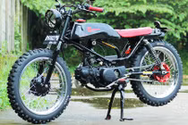Honda Win 100 huyền thoại “lột xác” Brat Tracker cực chất