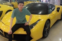Em trai Phan Thành khoe siêu xe Ferrari 488 GTB 16 tỷ