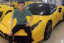 Em trai Phan Thành khoe siêu xe Ferrari 488 GTB 16 tỷ