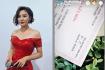 Văn Mai Hương khoe giấy chứng nhận kết hôn