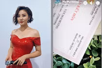 Văn Mai Hương khoe giấy chứng nhận kết hôn