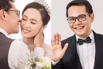 Trung Hiếu phong độ bên vợ xinh như hot girl trong bộ ảnh cưới