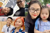 Sao Việt hồ hởi đưa con yêu đi khai giảng