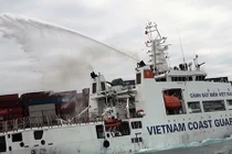 Tàu hàng nước ngoài cháy trên biển Ninh Thuận, nguy cơ tràn dầu