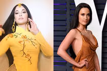 Vẻ gợi cảm vô đối của ca sĩ Mỹ mặc áo dài không quần 