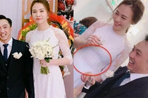 Đàm Thu Trang bị soi vòng 2 nhô cao trong lễ ăn hỏi 