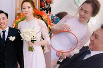 Đàm Thu Trang bị soi vòng 2 nhô cao trong lễ ăn hỏi 