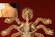 Quốc phục cho Hoàng Thùy thi Miss Universe 2019: Mặc đi thi, sao như đi đày?