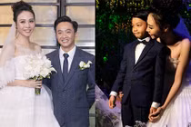 Đàm Thu Trang đẹp ngất ngây trong đám cưới với Cường Đô la