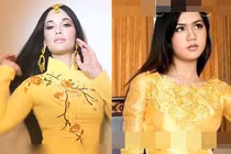 Ngọc Trinh mặc áo dài lộ “đủ hết”... phản cảm như ca sĩ Mỹ