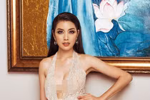 Thúy Vân khoe vòng một hờ hững, đọ sắc top 45 Hoa hậu Hoàn vũ VN