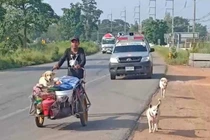 Người chồng đi bộ xuyên đất nước cùng tro cốt của vợ