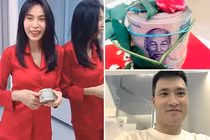Đang giận tím người, Thủy Tiên sướng rơn khi chồng tặng cục tiền lấy từ “quỹ đen“