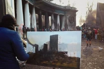 Nhìn lại cuộc biểu tình đẫm máu ở Ukraine qua tranh vẽ