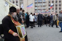 Thành phố miền đông Ukraine Slavyansk tổng động viên