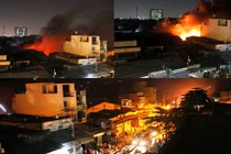 Cháy kinh hoàng xưởng sản xuất mút giữa khu dân cư