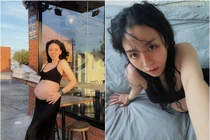 Em chồng ca nương Kiều Anh vác bụng bầu ra phố ở nước ngoài, mặc quần áo cũ vẫn xinh rạng rỡ