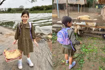 Con gái siêu mẫu Hà Anh thích thú trải nghiệm cuộc sống dân dã