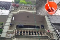 Bé 5 tháng tuổi được cho vào xô thoát khỏi đám cháy và loạt thoát hiểm thông minh