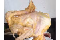 Dân mạng cũng phát hoảng vì con gà cúng của dâu đảm