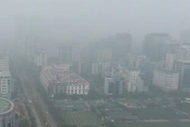Ảnh sương mù bao phủ khắp Hà Nội