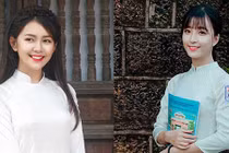 Thêm nữ sinh xứ Nghệ mặc áo dài "xinh nhất Vịnh Bắc bộ"