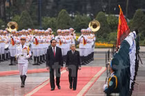 Toàn cảnh lễ đón Nhà vua và Hoàng hậu Nhật Bản tại Phủ chủ tịch