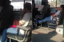 Hành động vô duyên của cô gái trên xe bus gây ức chế
