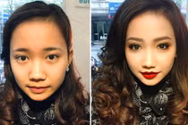 Giật mình nhan sắc thiếu nữ Việt trước và sau trang điểm
