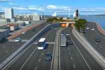 Hình ảnh mô phỏng hầm vượt sông Hàn ở Đà Nẵng