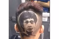 Chàng trai cắt tóc hình Công Phượng cổ vũ cho tuyển Việt Nam