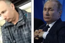 Bắt gặp người giống Putin y xì trên tàu điện ngầm