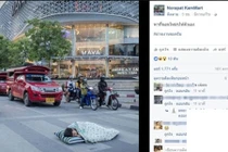 Lý do trai đẹp đem chăn gối nằm ngủ giữa đường đông đúc