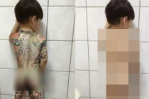 Thực hư bé trai xăm đầy mình gây choáng