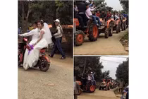 Xôn xao đoàn rước dâu bằng 20 chiếc máy xúc ở Sơn La