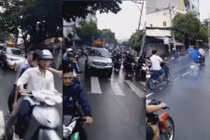 Hàng chục thanh niên đầu trần, nẹt pô gây náo loạn đám tang trên phố