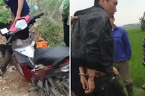 Bị đồng bọn bỏ rơi, kẻ trộm xe máy kiệt sức giữa đồng