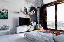 Ngôi nhà sống động nhờ nội thất phong cách Graffiti