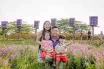 Cánh đồng hoa ngọc hân đẹp ngất ngây giữa lòng Hà Nội