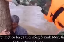 Cụ ông buộc vợ vào thân cây mặc cho mình bị lũ cuốn 