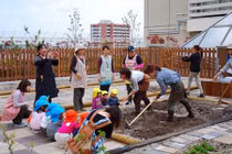 Lên nóc nhà ga tranh thủ trồng rau trong lúc chờ tàu