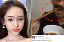 Thúy Vi cười đùa ăn tươi nuốt sống “sâu lạ” gây rợn người