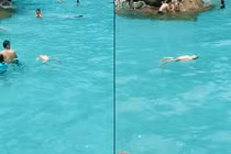 Trẻ đuối nước trong bể bơi đông người, chớ thờ ơ 